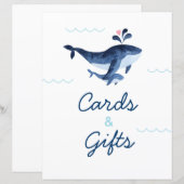 クジラの海のカードとギフト (正面/裏面)