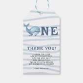 クジラの海の下の最初の誕生日 ギフトタグ (正面)