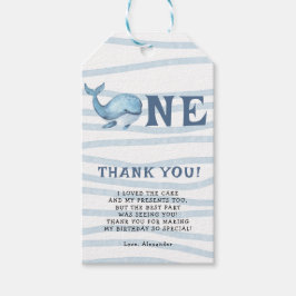 クジラの海の下の最初の誕生日 ギフトタグ