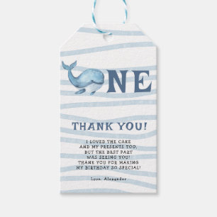 クジラの海の下の最初の誕生日 ギフトタグ