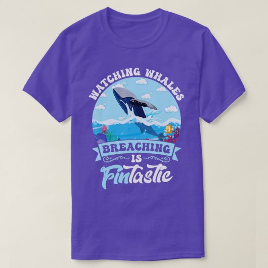 クジラの漂流を見るFINtastic Tシャツ (デザイン正面)