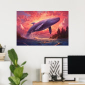 クジラの空の小さな ポスター (ホームオフィス)