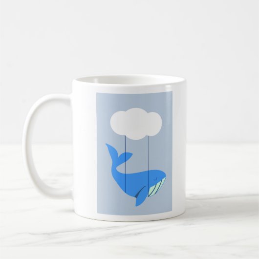 クジラの絵がかわいいマグカップ コーヒーマグカップ (左)