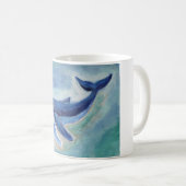 クジラの絵画 コーヒーマグカップ (正面右)