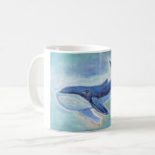 クジラの絵画 コーヒーマグカップ (正面左)