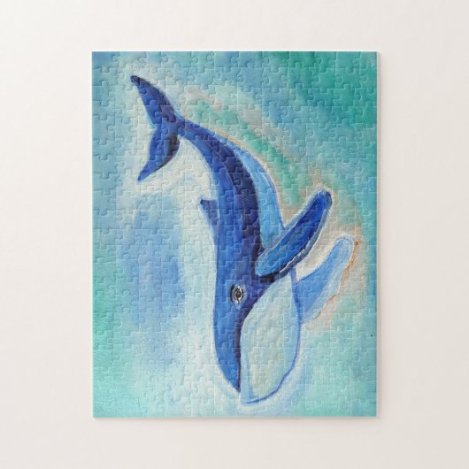 クジラの絵画 ジグソーパズル (縦)