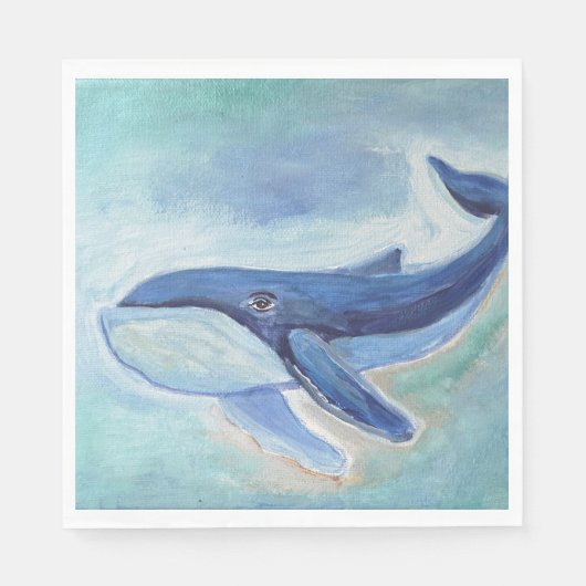 クジラの絵画  スタンダードランチョンナプキン (正面)