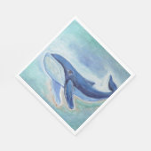 クジラの絵画  スタンダードランチョンナプキン (角)