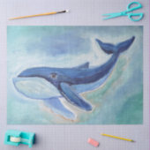クジラの絵画  薄葉紙 (クラフト)