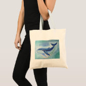 クジラの絵 トートバッグ (正面(商品))