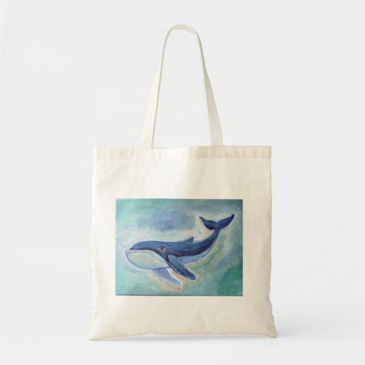 クジラの絵 トートバッグ (正面)