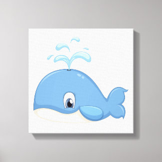 クジラの美しい壁掛けアート キャンバスプリント
