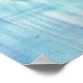 クジラの背景（青） ポスター (角)