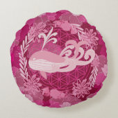 クジラの花 ラウンドクッション (裏面)