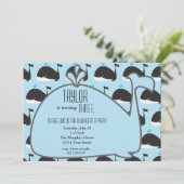 クジラの誕生日のパーティの招待状 招待状 (スタンド正面)