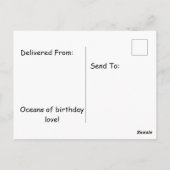 クジラの誕生日を大きな声で歌おう! ポストカード (裏面)