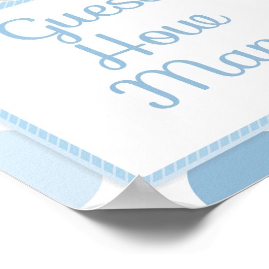 クジラの赤ちゃんシャワーキャンディ推測するゲーム数 ポスター (角)