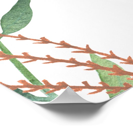 クジラの赤ちゃんシャワー歓迎サイン ポスター (角)