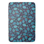 クジラの青い模様 バスマット (正面縦)