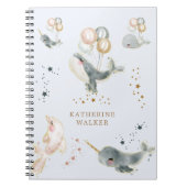 クジラの風船は可愛い ノートブック (正面)