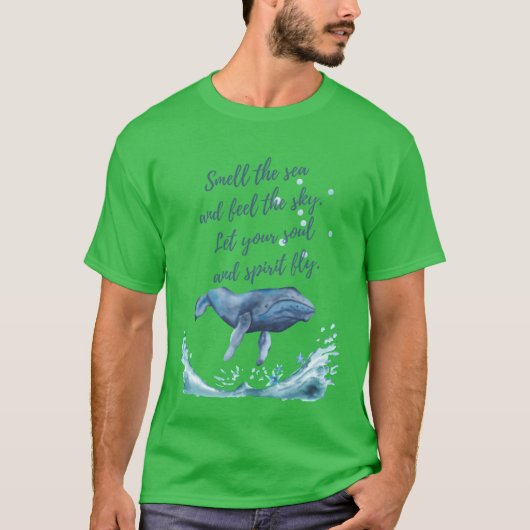 クジラの魂の引用ギフト Tシャツ (正面)