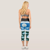 クジラの魚のカモメ模様 カプリレギンス (裏面)