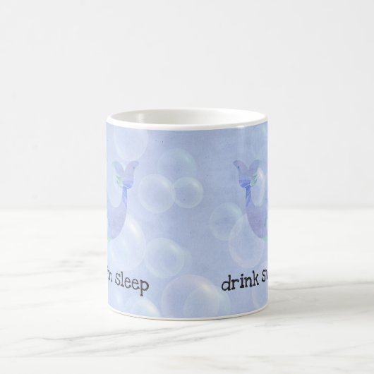 クジラはマグ水泳の泡立ちます コーヒーマグカップ (中央)