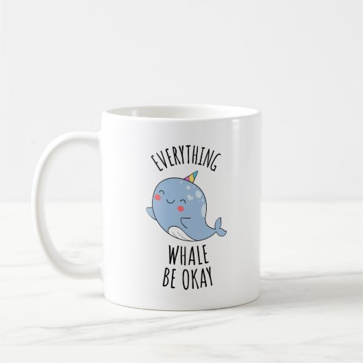 クジラは大丈夫 コーヒーマグカップ (左)