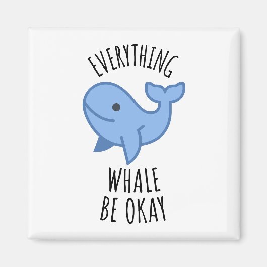 クジラは大丈夫 マグネット (正面)