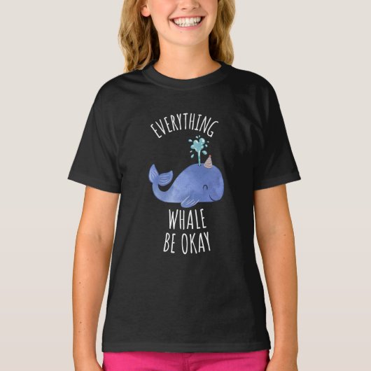クジラは大丈夫 Tシャツ (正面)