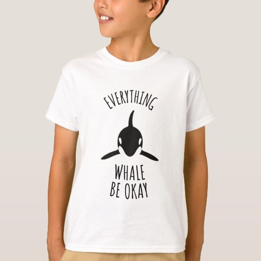クジラは大丈夫 Tシャツ (正面)