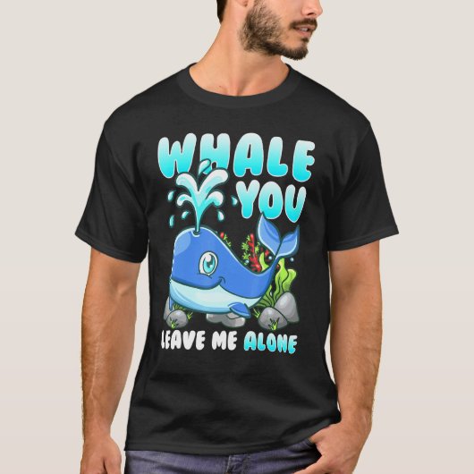 クジラよ私をひとりにしてよ 魚 クジラ Tシャツ (正面)