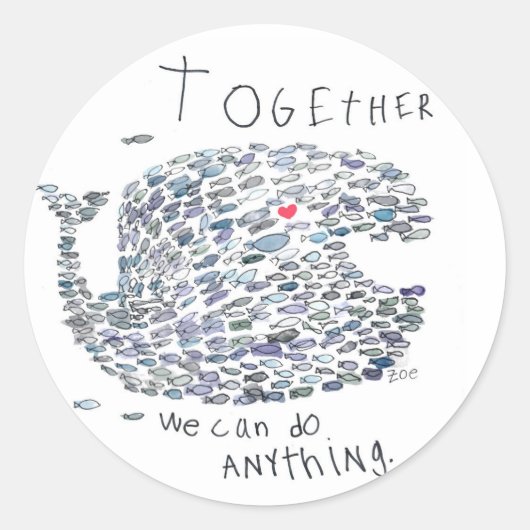 クジラを広める ラウンドシール (正面)