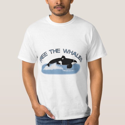 クジラを放して下さい Tシャツ (正面)