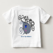 クジラを救え - ベビーTシャツ (裏面)