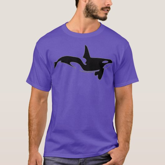 クジラを救え 海 オーカ 殺人クジラ 海 Tシャツ (正面)