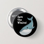 クジラを救って下さい 缶バッジ (正面&裏面)