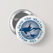 クジラを救って下さい 缶バッジ (正面&裏面)