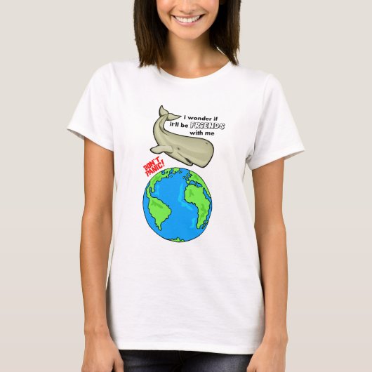 クジラを救って下さい Tシャツ (正面)
