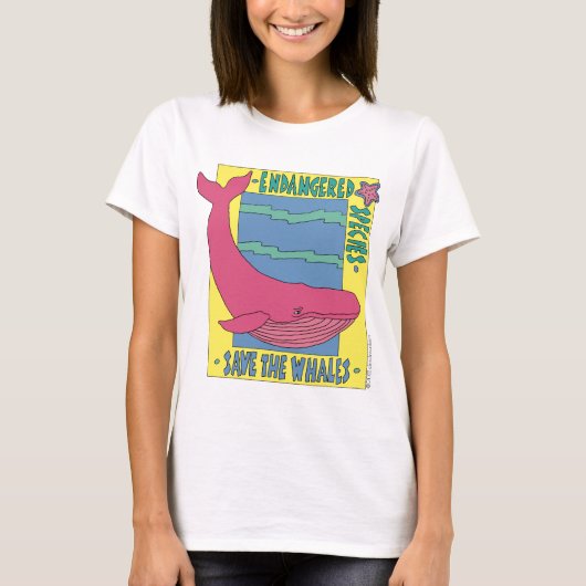 クジラを救って下さい Tシャツ (正面)