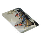 クジラを襲う船で、マティスが刻んだ マグネット (右側)