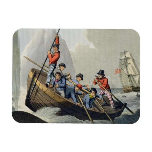 クジラを襲う船で、マティスが刻んだ マグネット (横)