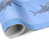 クジラを食べるMegalodon ラッピングペーパー (ロールコーナー)