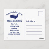 クジラウォッチング 海岸 Save the Date ポストカード (裏面)