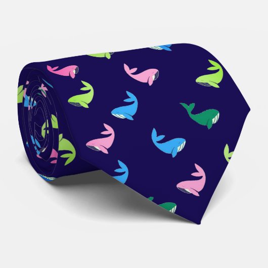 クジラカラフルのネクタイ ネクタイ (ロール)