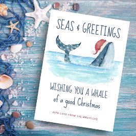 クジラサンタのナウティカル クリスマス グリーティング