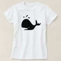 クジラシルエットミニマリストグラフィックTシャツ