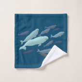 クジラタオルはパーソナライズなシロイルカのクジラタオルを置きます バスタオルセット (ウォッシュタオル)