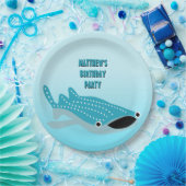 クジラパーソナライズされたザメ ペーパープレート (パーティー)