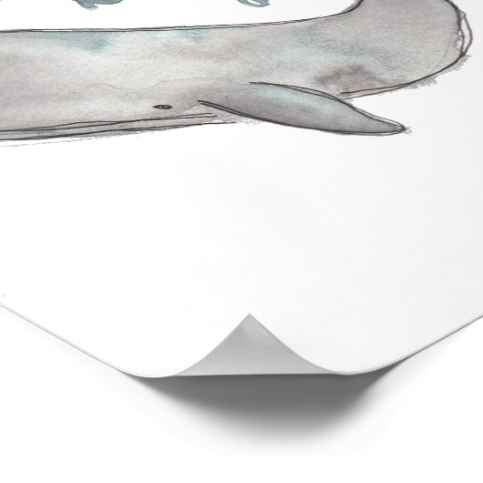 クジラプリント ポスター (角)